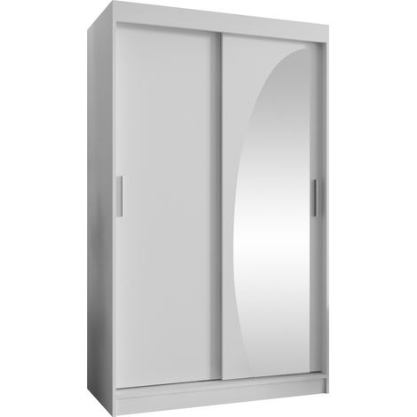 Armario Hartford 501, Blanco, 200x120x62cm, Puertas de armario: Correderas, Número de estantes: 0