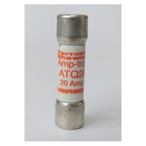 Fusible 20A taille 10x38mm 500V courbe temporisé norme UL-CSA (à l'unité) Mersen