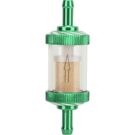 Motorcycle Petrol Filter, In-Line Petrol Filter, Motorcycle Petrol Filter Cutting Heat Resistance ABS for Motorcycle, Diameter 6 mm (Green) (1/4)