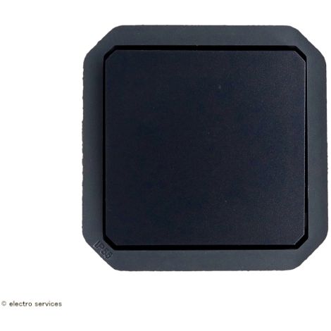 POUSSOIR NO ÉTANCHE PLEXO 10A IP55 IK08 AVEC ENJOLIVEUR - FINITION ANTHRACITE LEGRAND LEG069810L (1/3)