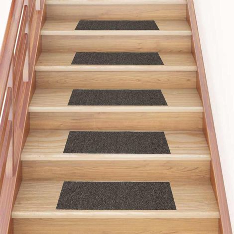 Stufenmatten Selbstklebend 15 Stk. 60x25 cm Anthrazit Rechteckig