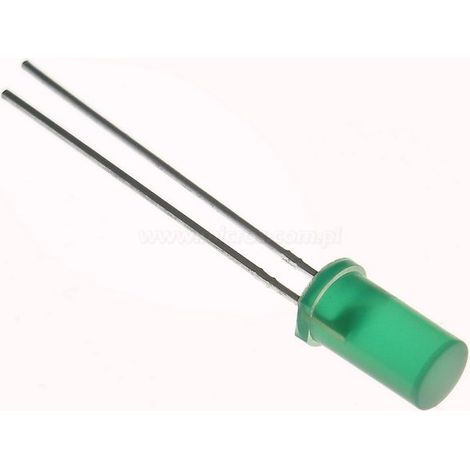 Diodo LED cilindrico da 5 mm, verde opaco, confezione da 5 pezzi
