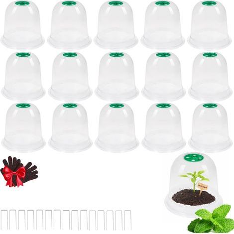 15 Pièces Cloche Jardin, PVC Transparent, Valve Réglable, Protection Gel Et Vent, Pour Potager Et Semis (1/5)