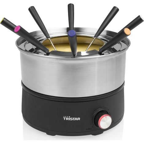 Appareil à Fondue Électrique, Capacité 1.5 L, 2-en-1 avec Fonction Crêpe, Thermostat Réglable, Pièces Compatibles Lave-vaisselle, Sans PFAS, jusqu'à 8 personnes, FO-1110 (1/5)