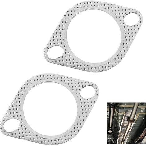 2 Pièces 2,5 Pouces Joint de D'Échappement de 2 Boulons, Remplacement Universel du Joint de Bride D’Échappement, pour Échappement de Moto, Voiture, Camion, SUV, Absorption de Chaleur Rapide (1/5)