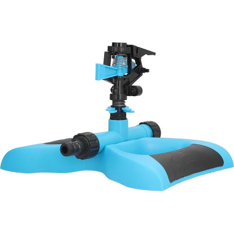 Arroseur automatique pour pelouse avec buse inclinable rotative à 360° en plastique, bleu. (1/5)