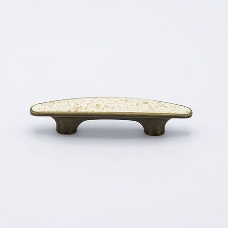 Maniglia lunga arrotondata effetto bronzo con inserto maculato 118x21x24mm - 052 Bridge (1/2)