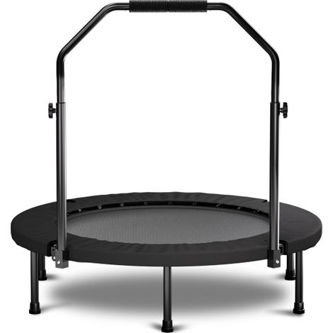 Trampoline pliable 101 cm avec poignée – Ressorts standard – Noir (1/5)