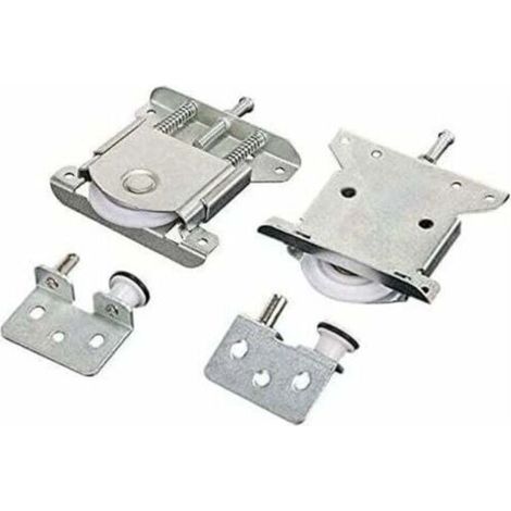 2 pièces Roulette Porte Coulissante placard,Pièces de porte coulissantes pour porte de garde-robe,roues,rouleaux,armoire Runners Guides,Roulette Placard Coulissant Armoire Porte Rouleau,Charge 30 kg