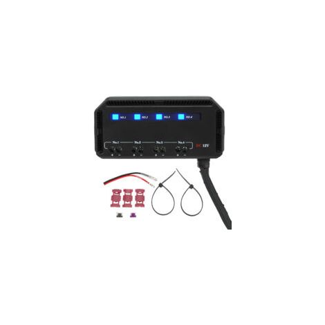 Boîte à fusibles et relais à 4 voies, câblage rapide 12V 20A avec indicateur LED pour moto, voiture, camion, RV EV (1/5)