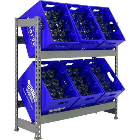 Metallregale Flaschenregal KIT SIMONBOTTLE 2-1000x1000x300 GRAU (1/3)