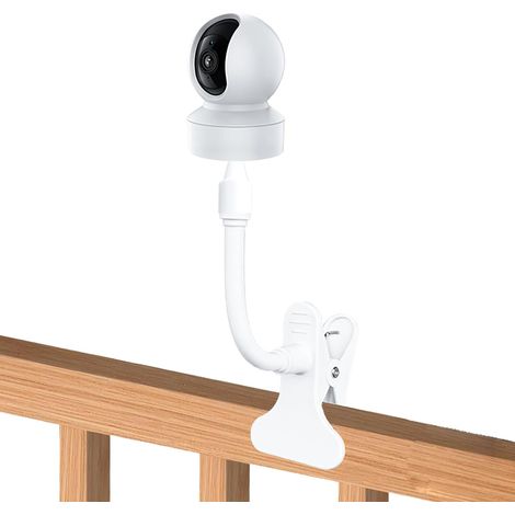 Support pour Babyphone, Support de Moniteur Flexible Support de Caméra Bébé Universel avec Connexion à Vis 1/4, Support de Serrage Sécurité sans Perçage pour Bébé Support Camera Vidéo (1/5)