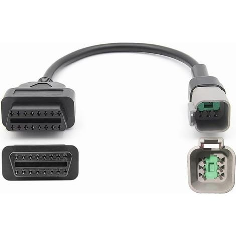 Adaptateur 6 broches pour moto, câble OBD 6 broches vers OBD2 16 broches OBDII Prise de diagnostic de moto travail avec ATV UTV Bike Moto Moteur (1/5)