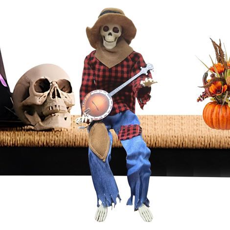Squelette de décoration d'Halloween - Squelette de banjo (1/5)