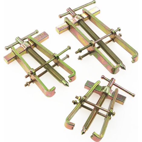 Lot de 3 Arrache-moyeux à Deux Griffes 4" 6" 8" - Extracteur de Roulements et Pignons - Outil de Démontage Universel pour Atelier Mécanique (1/5)