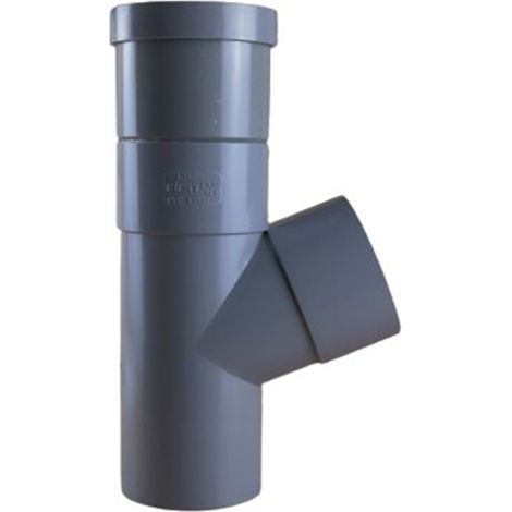 Culotte PVC évacuation à joints de dilatation - Ø100 - Mâle Femelle 67°30 - First Plast (1/5)