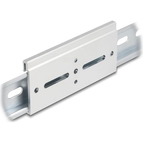 Delock Clip de montaje de aluminio para carril DIN 100,0 x 47,8 mm plateado