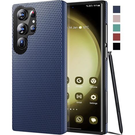 CUSTODIA PER SAMSUNG GALAXY S23 ULTRA 5G IN SILICONE RIGIDA BLU NAVY (1/5)