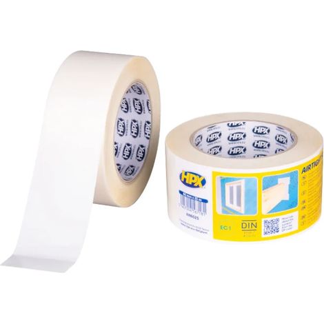 Ruban HPX Airtight Flex GO sans support papier, ruban PE 60 mm × 25 m, flexible pour pare-vapeur et traversées, acrylique 0,25 mm, DIN 4108, EC1 Plus (1/3)