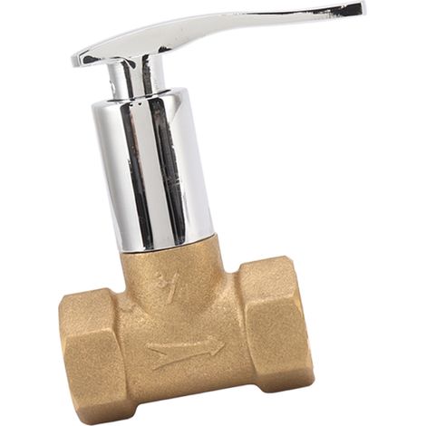 Robinet d'arrêt d'eau encastré 3/4 po en laiton électroplaqué céramique pour cuisine et salle de bain (1/5)
