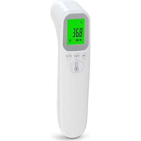 Thermomètre frontal, Mesure Frontale, Lecture Code Couleur, LCD, Alerte Fièvre, Fonction Mémoire (1/5)