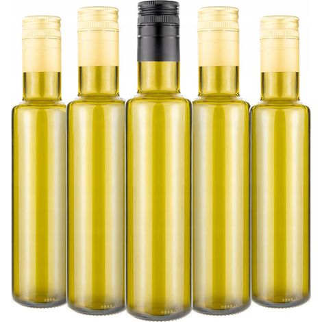 50 botellas de aceite de oliva Dorica de 250 ml para vinagre + tapa (1/5)