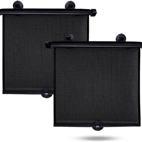 Parasol retráctil para coche - Negro - 40 x 45 cm (paquete de 4) (1/5)