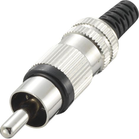 TRU COMPONENTS 719282 Cinch-Steckverbinder Stecker, gerade Polzahl: 2 Schwarz 1 St.