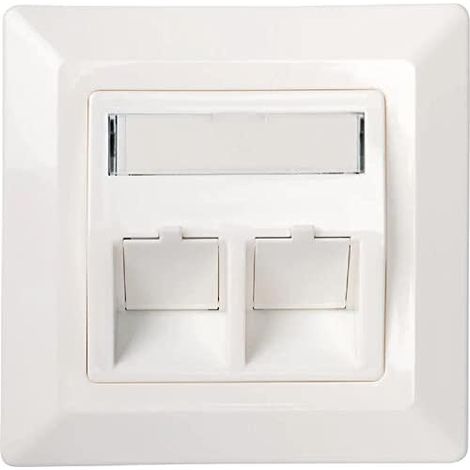 Schwaiger Caja de conexión Keystone blanca 2 módulos