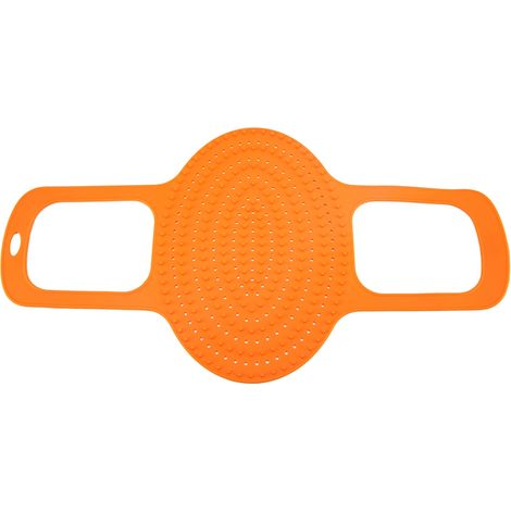 Set mit 2 orangefarbenen Geflügel-Backmatten, hitzebeständiges, lebensmittelechtes Silikon, antihaftbeschichteter Bräter für den Backofen (1/5)