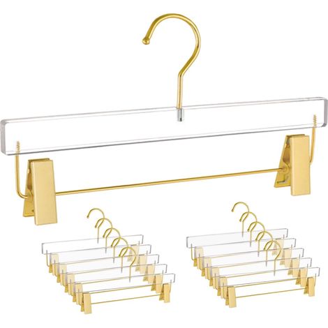 (6 pièces) Cintres transparents antidérapants en imitation acrylique pour magasins de vêtements (1/5)