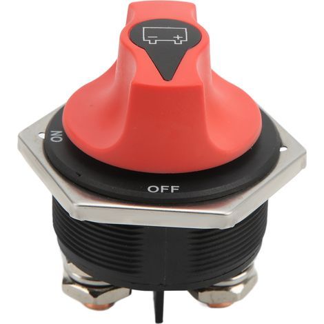 Isolateur de Déconnexion de Batterie pour Camping-car, DC 300A, Interrupteur Principal de Coupure de Courant de Batterie, Applicable pour Bateau et Voiture, Installation Facile,. (1/5)