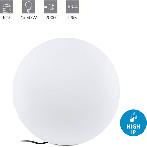 Sfera Esterno Contemporanea Monterolo Policarbonato Bianco 1 Luce E27 30Cm (1/5)