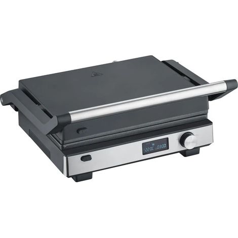 [NEUWERTIG] B-Ware SEVERIN Kontaktgrill KG 2380 SEVINI Grillgerät Grillen Küche Balkon Silber 2000W (1/2)