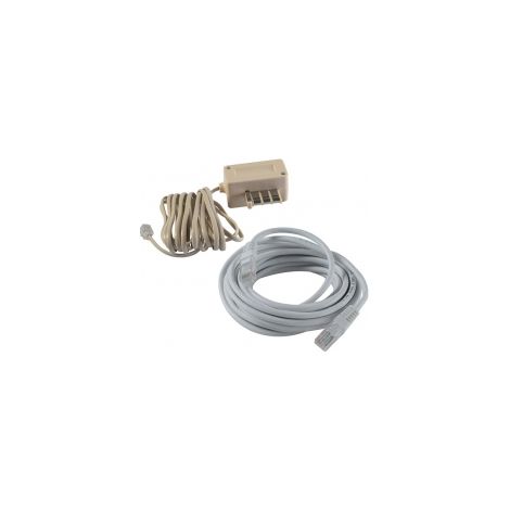 Telefon-/Netzwerkkabel Bezeichnung: Telefonkabel 3m, Eigenschaften: RJ11-Stecker + T-Adapter