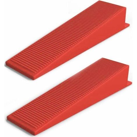 Paquete de 200 cuñas universales de nivelación de baldosas para sistemas de nivelación de baldosas reutilizables. (1/3)
