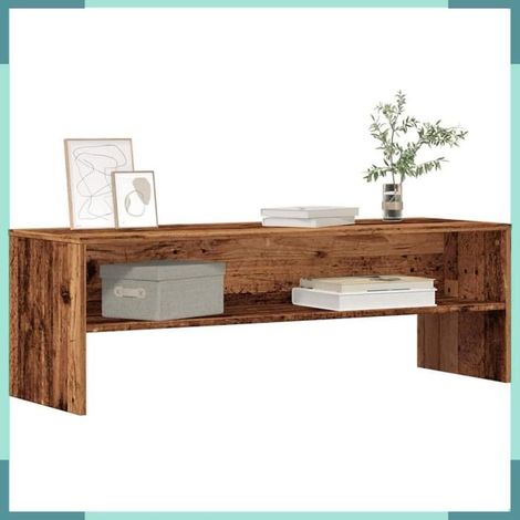 855766 Meuble TV vieux bois 120x40x40 cm bois d'ingénierie (1/5)