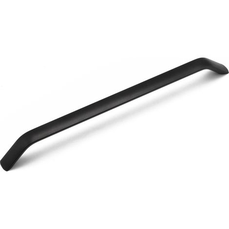 10X Poignées et boutons de tiroir Cuisine Armoire Porte Poignées Placard Tiroir Chambre Meubles Tirer Entraxe Procédé de Sablage 224mm Noir