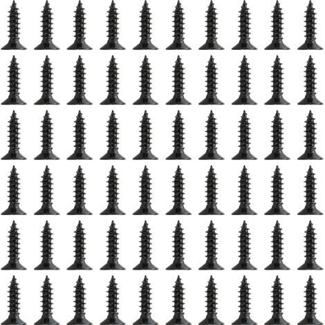60 Vis autotaraudeuses, Tête plate Torx, Acier inoxydable A2, M3 x 12 mm, Pour menuiserie et bricolage (1/5)