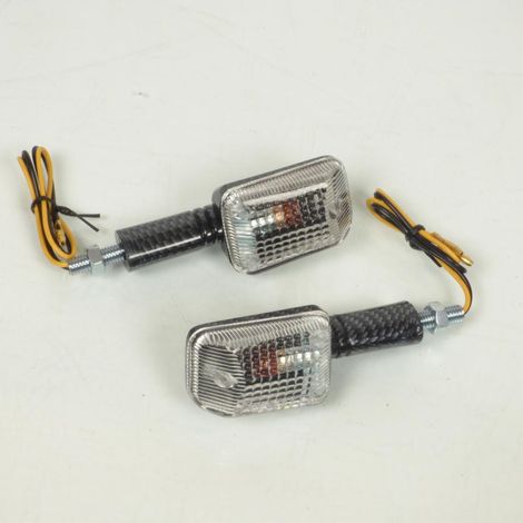 Paar rechteckige Blinker Glühbirne langen Arm Carbon 12v 10w für (1/3)