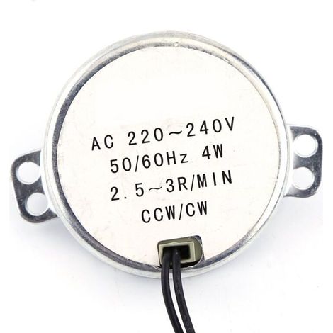 Moteur Synchronisé 1pc 220-240V Moteur Micro Ondes AC Synchronous Motor Geared Motor 4W CW/CCW(2.5-3RPM) (1/2)
