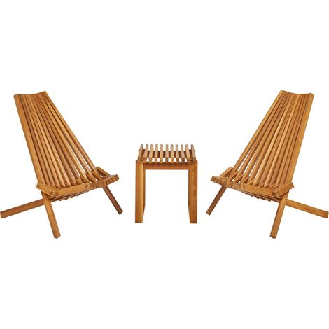 Bistro Set BELLANO Akazienholz Braun