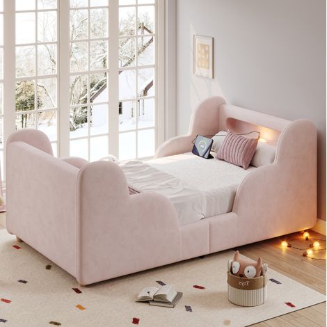 Cama dormitorio nube con luz nocturna rosa OKMYHOME (1/5)