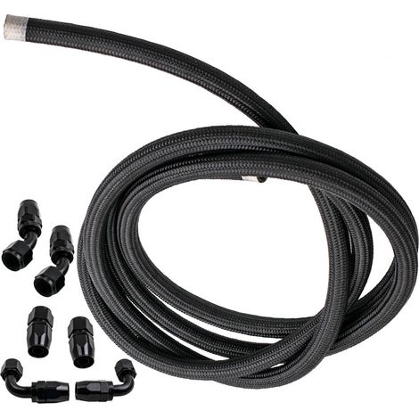 10AN Fuel/Gas Tank/Cell Braid Oil/Fuel Hose Line+Hose End Fitting Separator set (1/5)