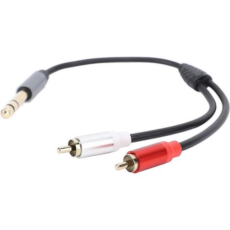 Câble adaptateur convertisseur/répartiteur en Y stéréo mâle 6,35 mm vers 2 mâles, 30 cm (11,8 pouces)
