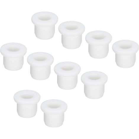 10Pcs Passe Fil Caoutchouc Œillet de Type T Diamètre d'Installation 11mm (14x7x11mm) Passe-Câble Bouchons d'Étanchéité Flexibles pour Trou de Câbles, Blanc (1/5)