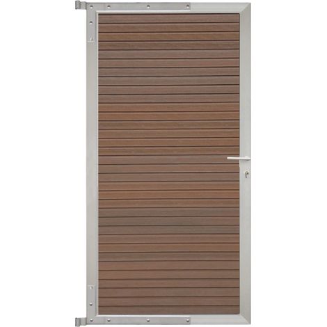 WAREN-Tor-Komplettset 90 x 173 cm, Füllung teak