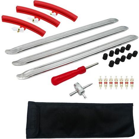 Set of 26 tire levers - 30 cm - With 3 rim protectors - Mounting tool for motorcycle, bicycle, car, scooter (1/5)