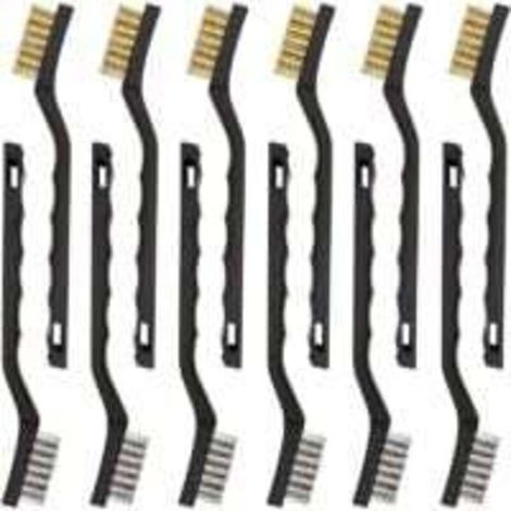Lot de 12 Mini Brosses Métalliques en Acier Inoxydable Brosse pour Nettoyage en Laiton pour Nettoyer Frottement et Rouille des Scories de Soudage (1/5)