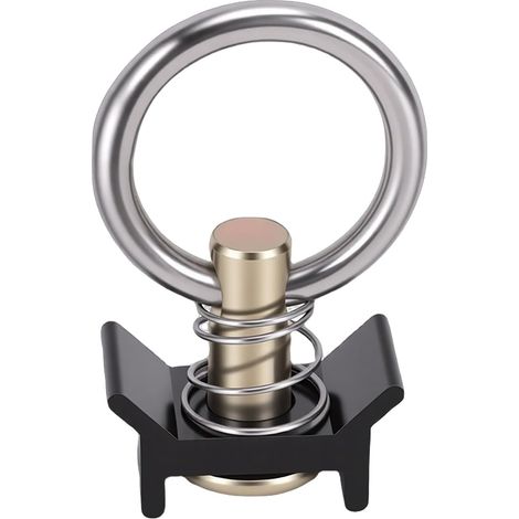 Einzelbolzen-Schienenbeschläge L 4000 LB Edelstahlring 360 für Güterzuganhänger und LKWs CMB0135 (Schwarz) (1/5)